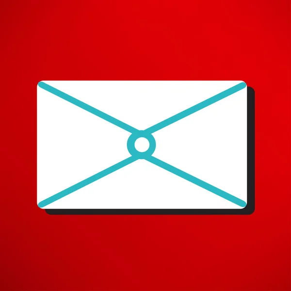 Icono de sobre postal, correo — Vector de stock