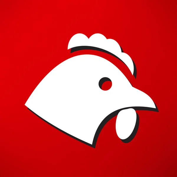 Κοτόπουλο, πουλί, ζώο εικονίδιο — Διανυσματικό Αρχείο