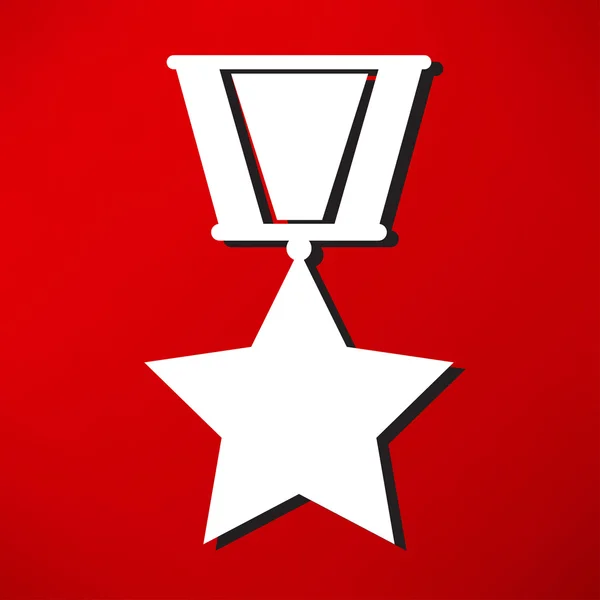 Medalj, stjärna, award. — Stock vektor