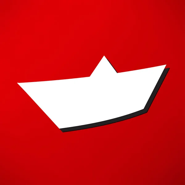 Yacht, barca di carta Icona — Vettoriale Stock
