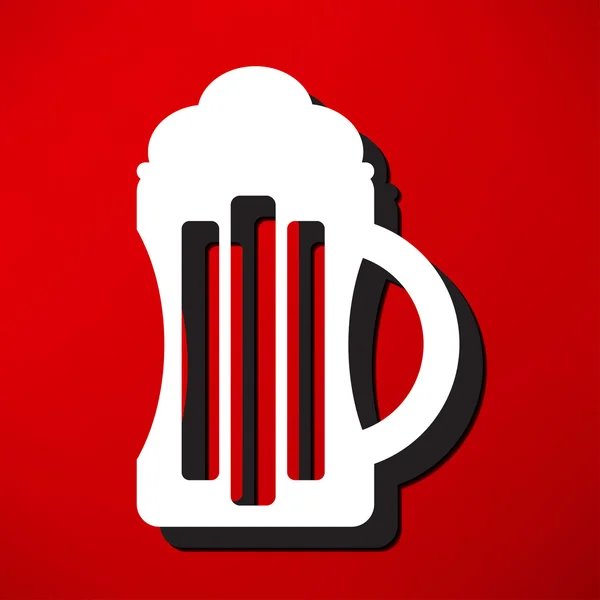 Bier, drinken pictogram, pub — Stockvector