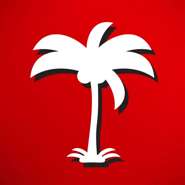 Palm Tree, значок Vacation — стоковый вектор
