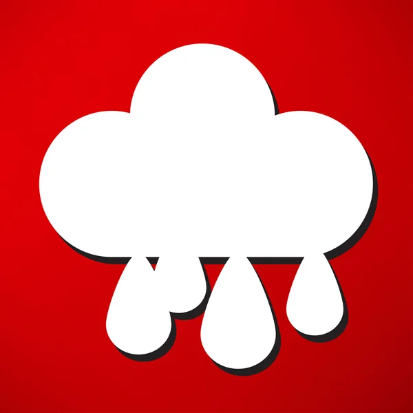 Gocce, nuvole, icona della pioggia — Vettoriale Stock