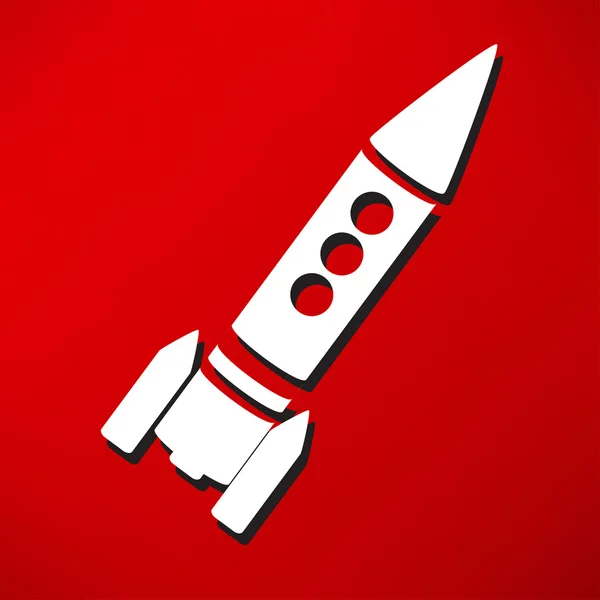 Icon of Space Rocket, flight — Stock Vector