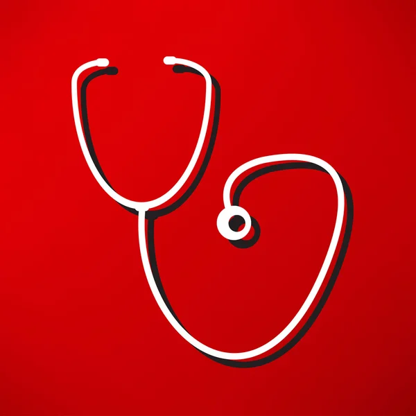 Medizin, Stethoskop-Symbol — Stockvektor