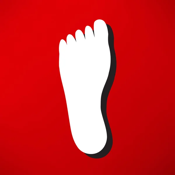 Lábnyom, láb ikon — Stock Vector