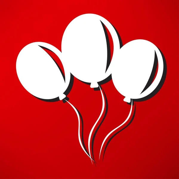 Ballons, vacances, icône de célébration — Image vectorielle
