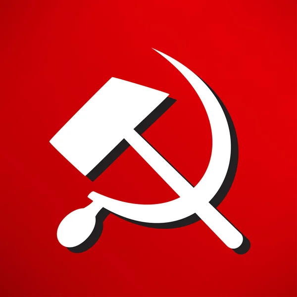 Symbol des sozialistischen Symbols, Sichel, Hammer — Stockvektor