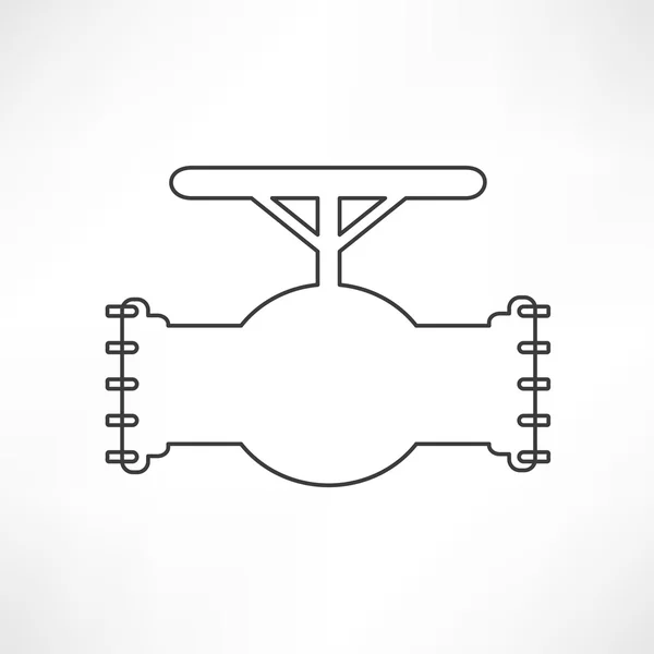 Ikona z potrubí, ventilů — Stockový vektor