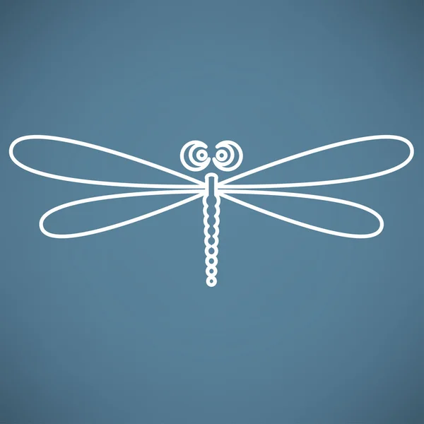 Libélula, icono de insecto — Archivo Imágenes Vectoriales