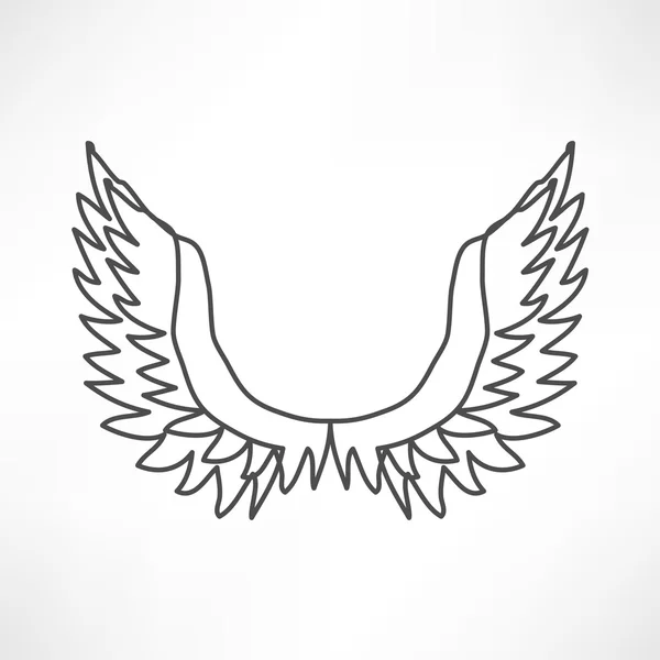 Icon of angel wings — Stock Vector
