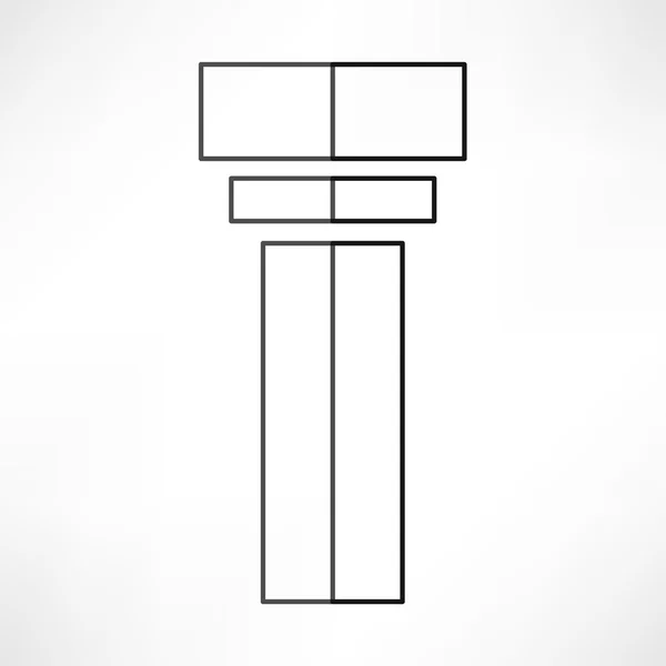 Icône de colonne antique — Image vectorielle