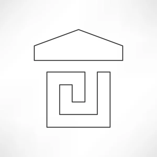 Ikona domu, domů, nemovitostí — Stockový vektor