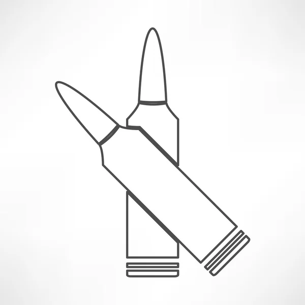 Munitions, icône de balles — Image vectorielle
