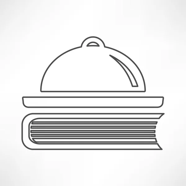 Cuisine, icône du livre de recettes — Image vectorielle