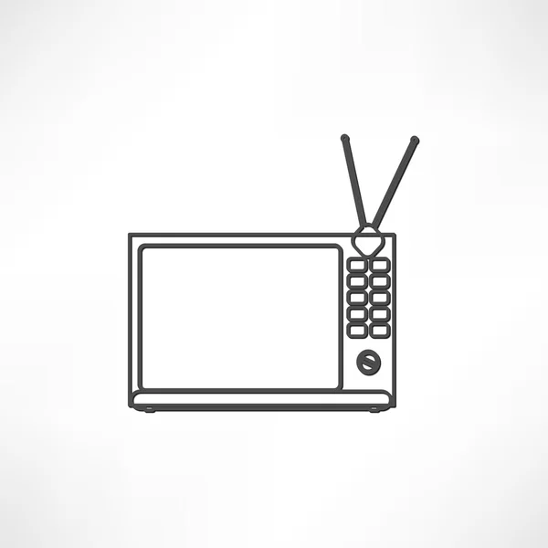 TV, televisie pictogram — Stockvector