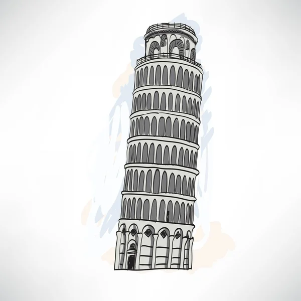 Torre inclinada de pisa — Vector de stock