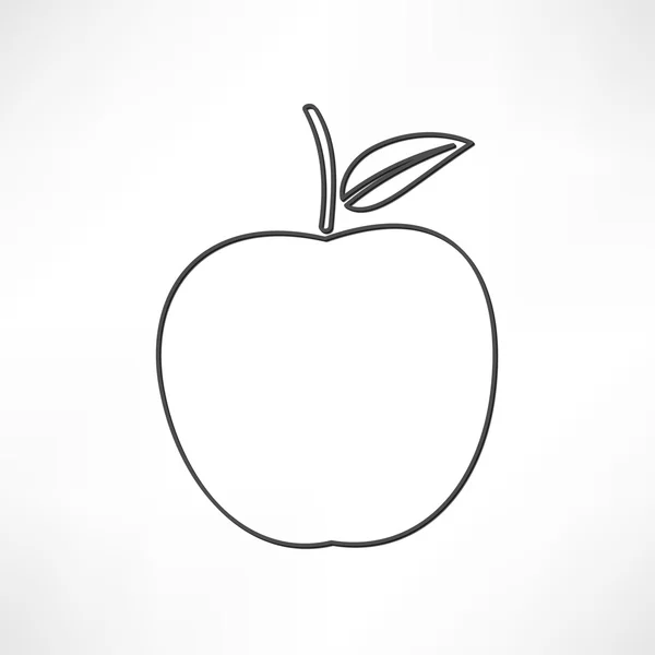 Manzana, fruta, comida Icono — Vector de stock