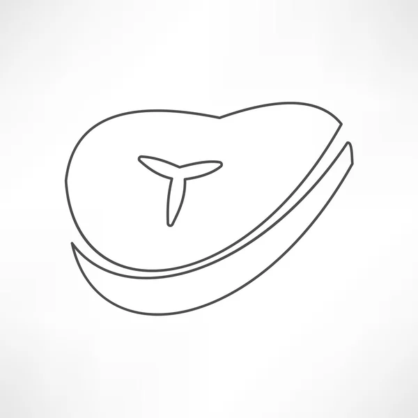 Икона бекона, мяса — стоковый вектор