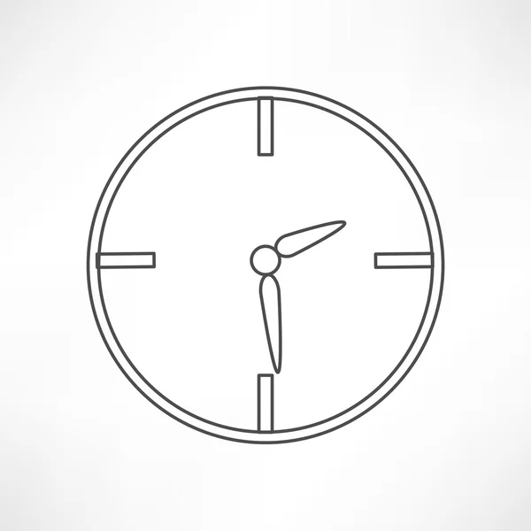 Horloge, icône du temps — Image vectorielle