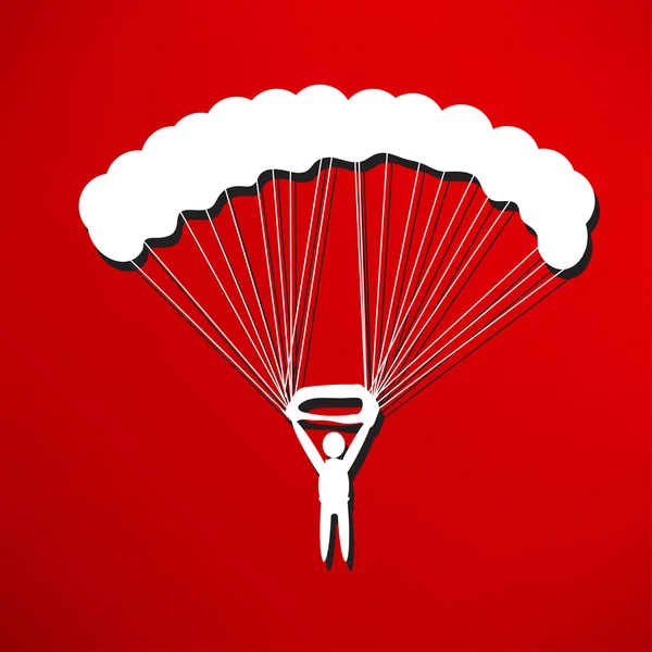 Icône de parachutiste, parachutiste — Image vectorielle