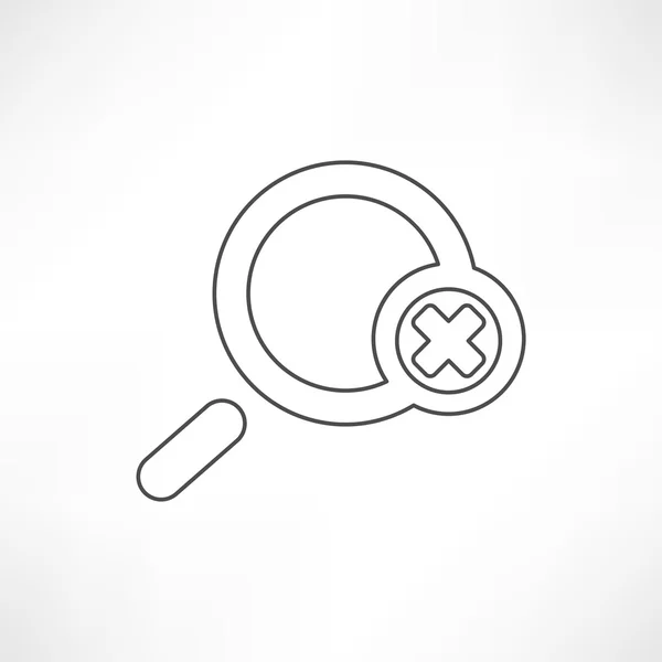 Ampliar icono en círculo blanco — Vector de stock