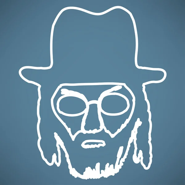 Ορθόδοξος Εβραίος, ο άνθρωπος με το καπέλο εικονίδιο — Διανυσματικό Αρχείο