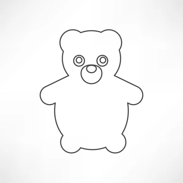 Icono de juguete de oso de peluche — Vector de stock