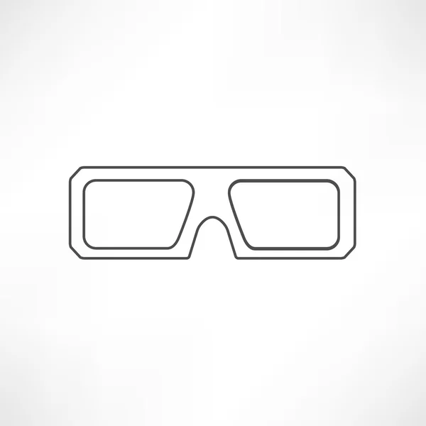 3D gözlük simgesi, sinema — Stok Vektör