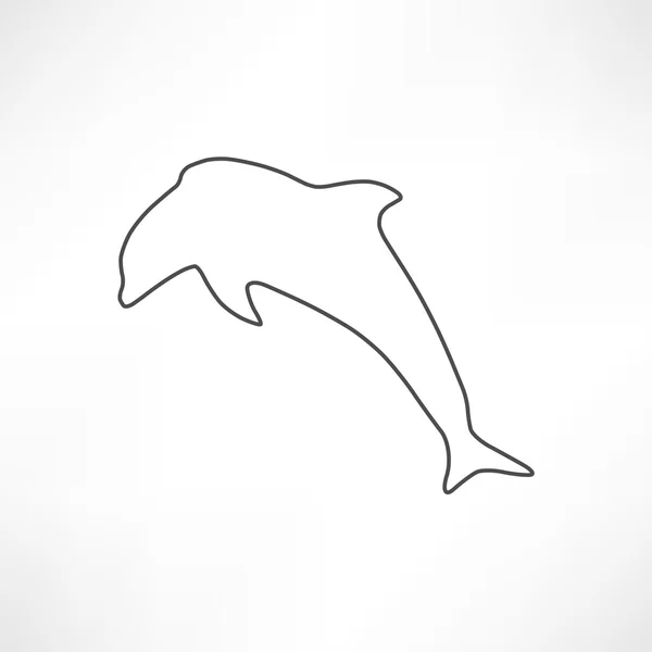 Icon of jumping dolphin — Stock Vector