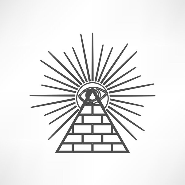 Icon of Pyramid with eye sign