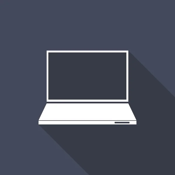 Computer portatile, icona del taccuino — Vettoriale Stock