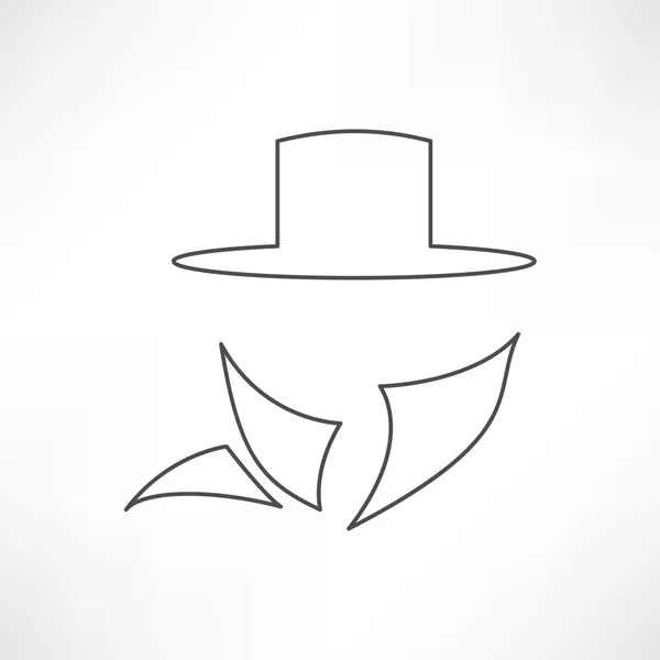 Icono del agente del servicio secreto — Vector de stock