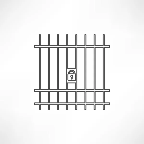 Icon of Prison, Gate — Stock Vector
