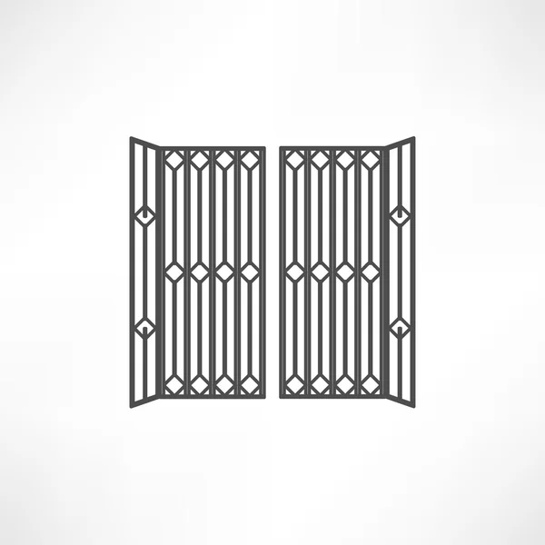 Икона ворот, забор — стоковый вектор