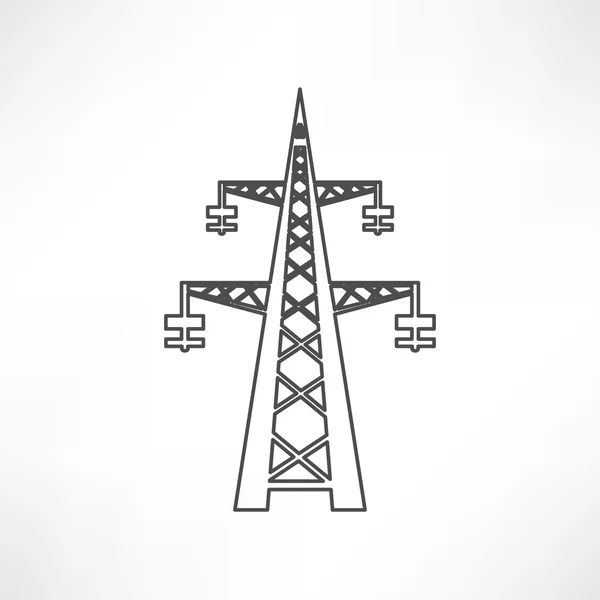 Power transmission tower icon — Stock Vector