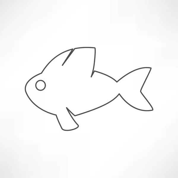 Balık, deniz simgesi — Stok Vektör