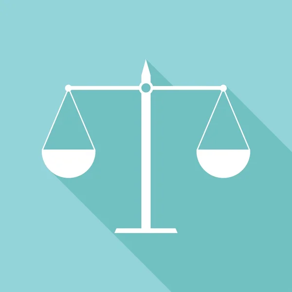 Scales of justice, law icon — Stock Vector