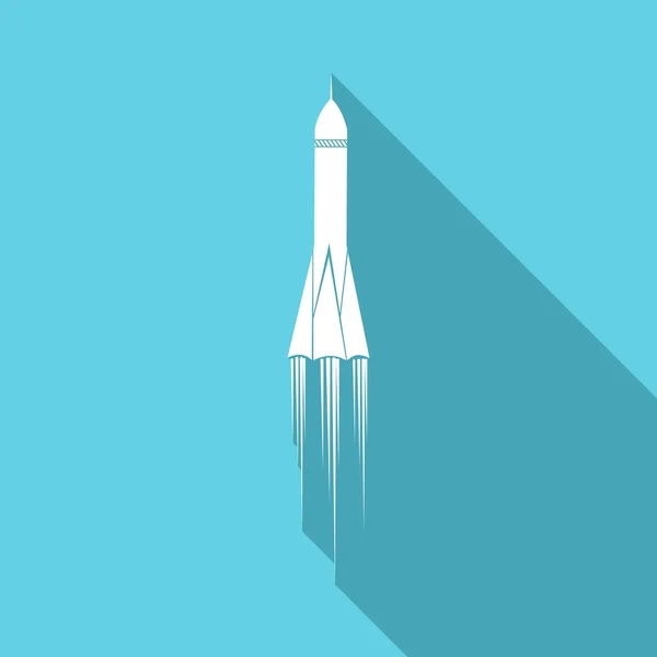 Icon of Space Rocket, flight — Stock Vector