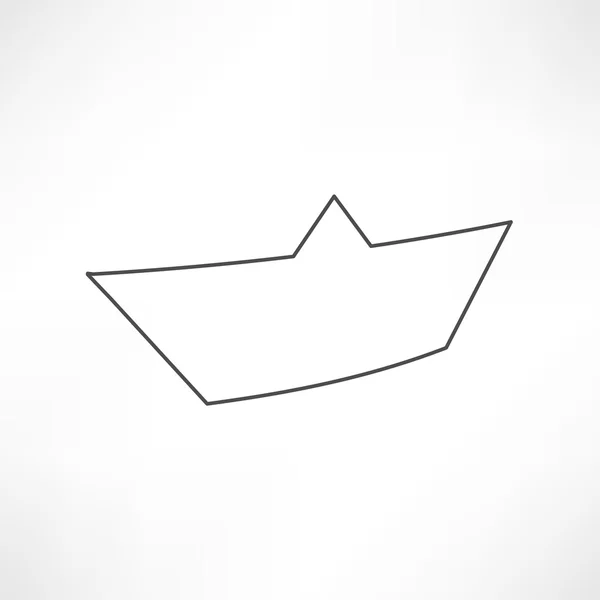 Yacht, paper boat Icon — Stock Vector