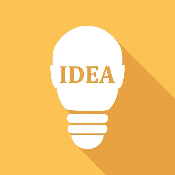 Ikone der Glühbirne, Idee — Stockvektor
