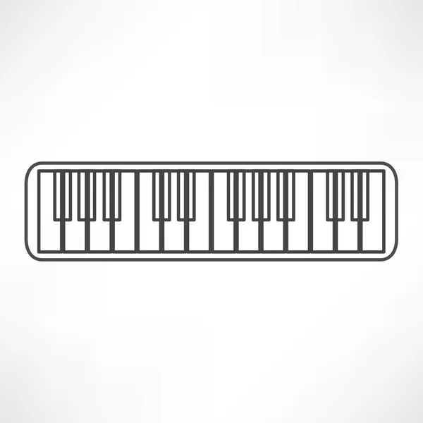 Piano, teclado Ícone — Vetor de Stock