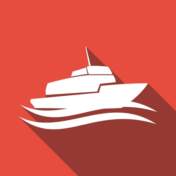 Symbol für Yacht, Reise, Boot — Stockvektor