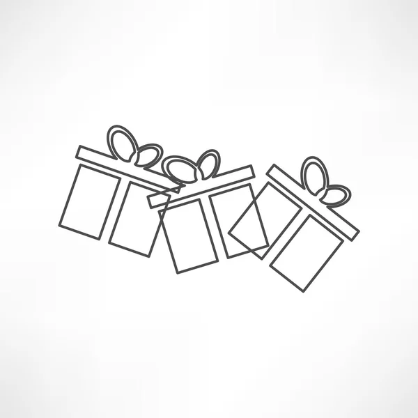 Geschenkboxen-Symbol — Stockvektor