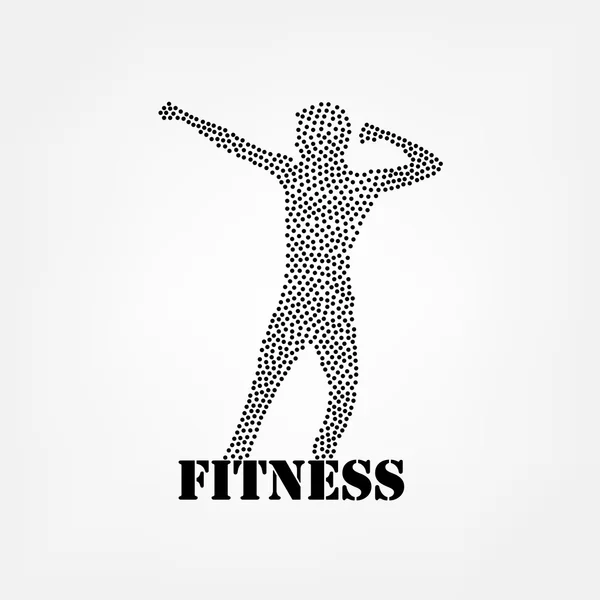 Fitness, icono del deporte — Vector de stock