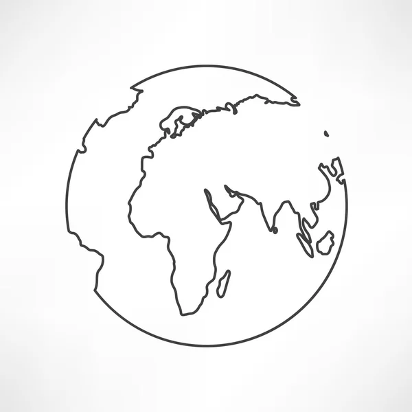 Earth, globe icon — Stock Vector