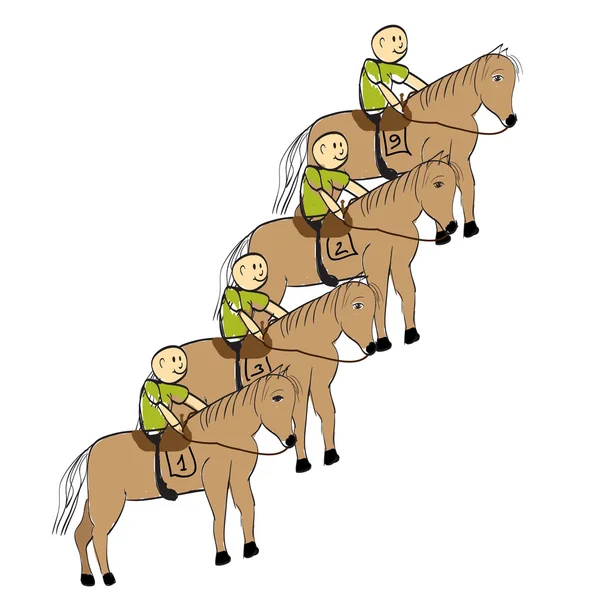 Men Cowboys on horses Vector Graphics