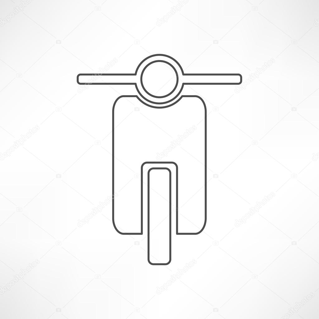 Motorbike front, scooter icon