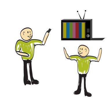 insanlar TV izlerken