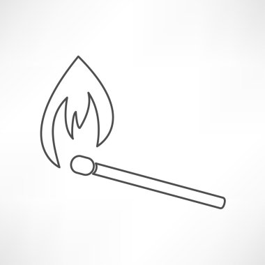 Ateş, maç, simge yanmak